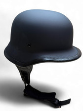 Retro Motorradhelm ECE & DOT geprüft | Matt Schwarz | Größe M (57–58 cm)