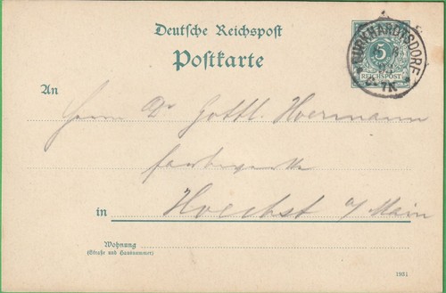 Reich 1893 postkarte - 1893,