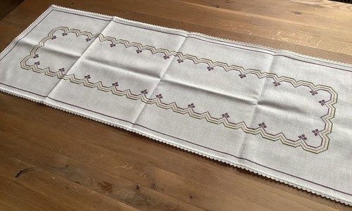Tischläufer creme vintage - creme.,