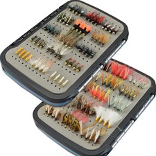 Fly Fishing Flies kit with Fly Box/Nymphs/Dry Fly,Wet Fly/Streamer Angeln Köder