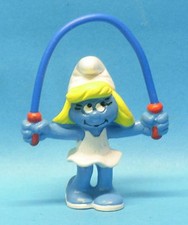 20168 SPRINGSEIL Schlumpfine : Nr. 2 Seil blau hart dick Höschen weiß Schleich