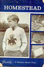  ~ Vintage 1959 Homestead Crafts Magazine ~ Stricken, Häkeln, Rezepte ~ siehe Hinweis