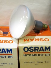 2 Stück: OSRAM NITRAPHOT BR Reflektorlampe Fotolampe 500W 220-230V E27, Germany