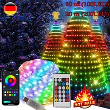 Lichterkette Farbwechsel Lichtschlauch RGB Smart IC mit Fernbedienung ＆ APP DHL