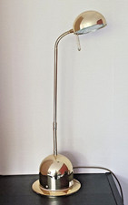 Große Hustadt Messing Schreibtisch Lampe Halogen 60er Jahre Vintage