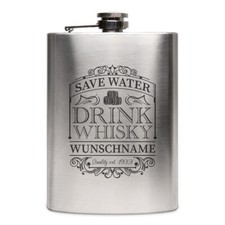 Flachmann Edelstahl 8oz. 237