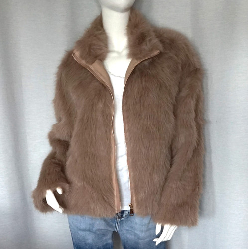 Hippie pelzjacke fake fur - hippie, zip