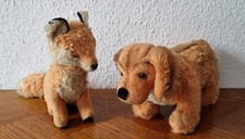 2 schöne alte Steiff Tiere "Fuchs & Dackel"  - bespielter guter Zustand um 1960