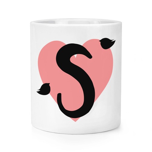 Buchstabe herz alphabet - s,