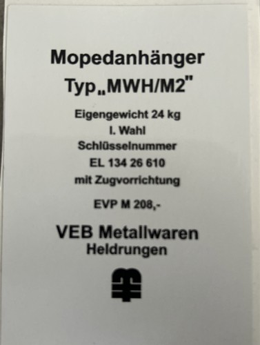 Typenschild für ddr - typenschild,