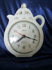 J. Schrenk Quarz Küchen-Wandnuhr, Keramik , Original, C3.19.3