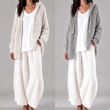 Damen Cardigan Strickhoodie