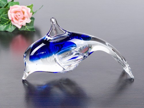 Glas deko figur delfin - figur,