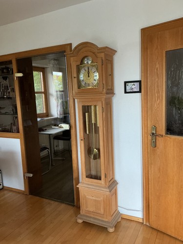 Standuhr fichte gewachst mit