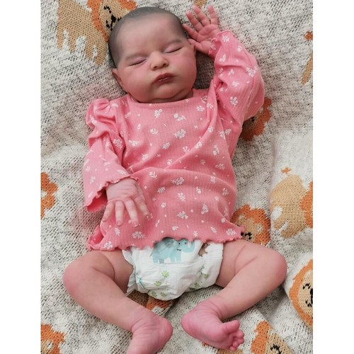 Painted reborn baby puppe - 21",