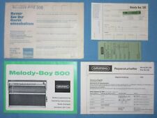 Alle original Unterlagen für Radiogerät Grundig Melody Boy 500