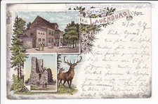 SAALEKREIS , LITHO GRUSS v d LAUENBURG i HARZ , STECKLENBURG , 1897