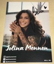 RAR Jolina Mennen Original signierte Autogrammkarte Autogramm Dschungelcamp #13