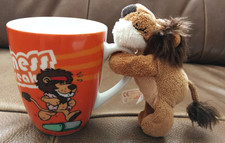 Nici "Tasse Fitness Freak  & Magnet-Löwe" Tasse ca. 10 cm hoch, Löwe ca. 13 cm