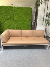 Coalesse Lagunitas Lounge nougat grau 215cm Dreisitzer Netzmodule