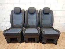 3x Sitz VW Sharan 7N Seat Alhambra Hinten Mitte 2 Sitzreihe Teilleder schwarz