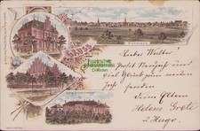 164183 AK Tuchola Tuchel Litho 1897 Kaiseri. Post Amt Amtsgericht Panorama König