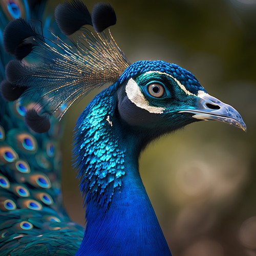 Wandbild schöner pfau mit - pfau,
