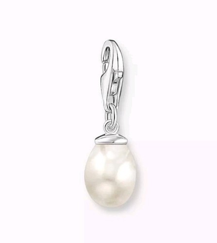Charm anhänger weiße - weiße, perle