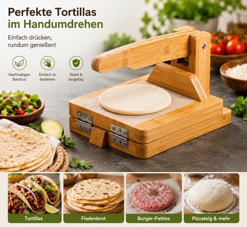 Bambus tortilla presse taco - bambus,