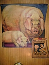 36038 Litho Reklame Werbeplakat  Brockman s Zwerg Marke gewür Futterkalk 55x46cm