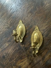 WANDKERZENHALTER  2 x KERZENLEUCHTER  MESSING