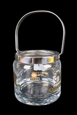 Mid Century Ingrid Glas Eiseimer / Eiswürfelbehälter - Scotch Whiskey - 1960er