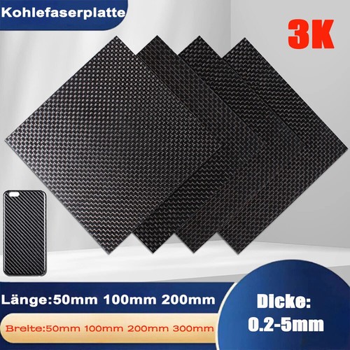 Carbon platte 2mm 5mm - 0,5mm, 1mm
