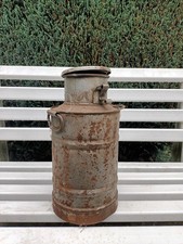 altes Fass mit Deckel Metallfass vintage Tankstelle Deko Werkstatt Blechdose 5L