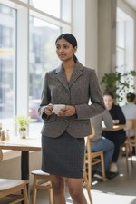 Damen Wollblazer  Tweed Blazer