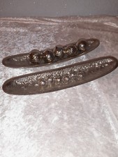 Dekoschale Metall schmal silber oval neu mit Dekokugeln Länge 22 cm 