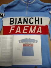 Wolltrikot Bianchi Faema von Regina Gr. II + neues Trikotbuch  zum Wintpreis