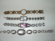 4x Damen Armbanduhren FOSSIL, MANGO, M&M Swiss Made SIX 6 JEWELS, STELTMAN - RAR