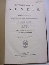 AENEIS P. Vergili Maronis von Dr. Oskar Brosin 1908 Perthes Gotha Hardcover