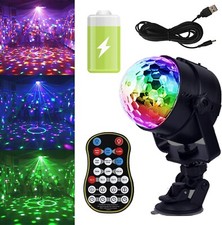 Disco Lamp with Rechargeable Battery, 15 Colors RGB LED Disco Light