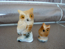 2 Kleine Eulen aus Porzellan