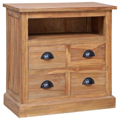Teak massiv beistellschrank - massiv,