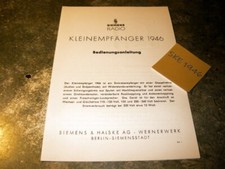 Siemens Kleinempfänger 1946