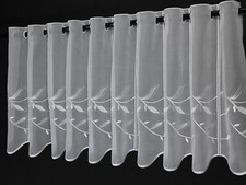 Scheibengardine Bistrogardinen Meterware nach Maß "Blätterwind"  45 und 60 cm