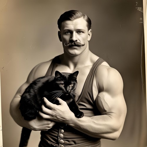 Muskelkater katze vintage - muskelkater,
