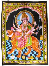 Durga wandbehang stoffbild mit - durga,