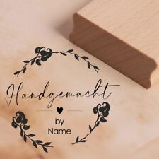Motivstempel Handgemacht Vintage Kranz Name Herz Stempel personalisiert DIY