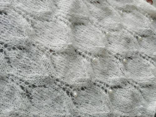 Handarbeit schal ajour mohair - handarbeit,