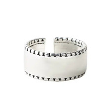 Schwerer Ring Breit Sterling