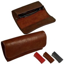 Branco Klassisches Brillenetui Leder Brillentasche Lederetui für Brille 51407